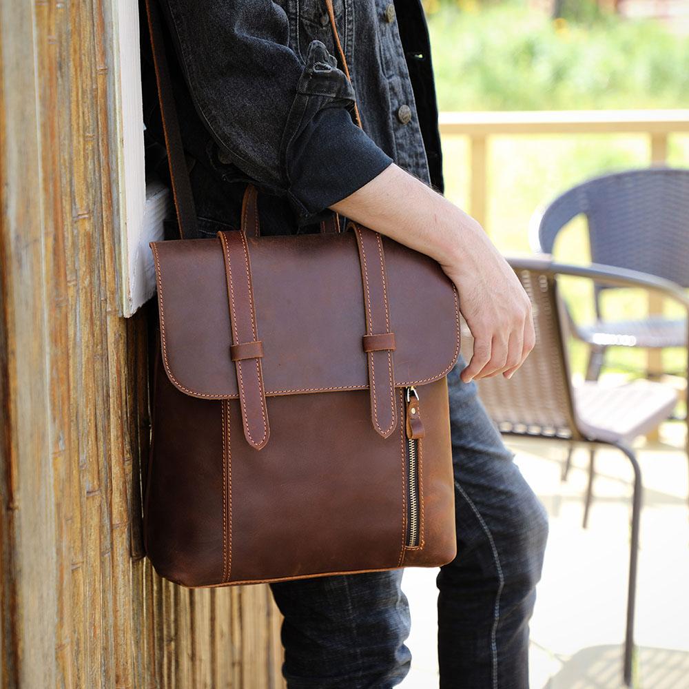 Small Leather School  Backpack