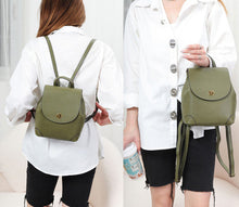 Load image into Gallery viewer, Small Womens Genuine Leather Backpack
