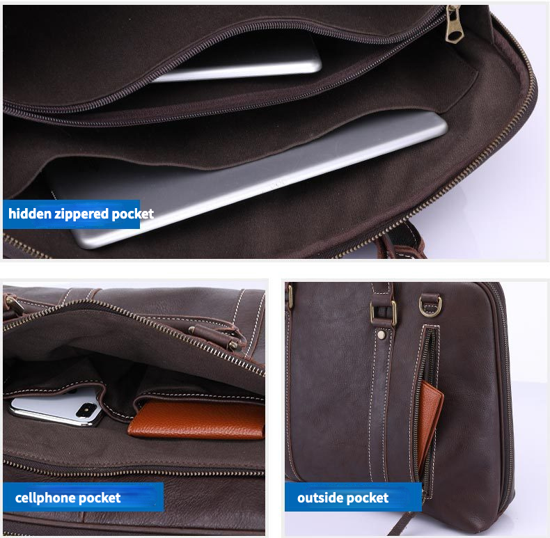 Retro Leather Business Briefcase
