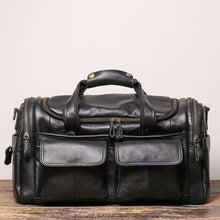 Load image into Gallery viewer, Men Leather Travel Duffel Bag
