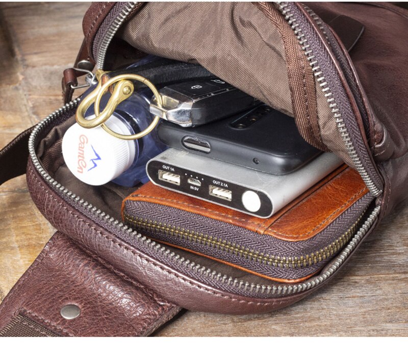 Mens Leather Cross Body Sling Bag