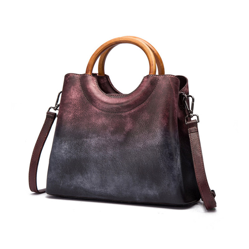 Unique Dyed Leather Women Handbag Purse for Women