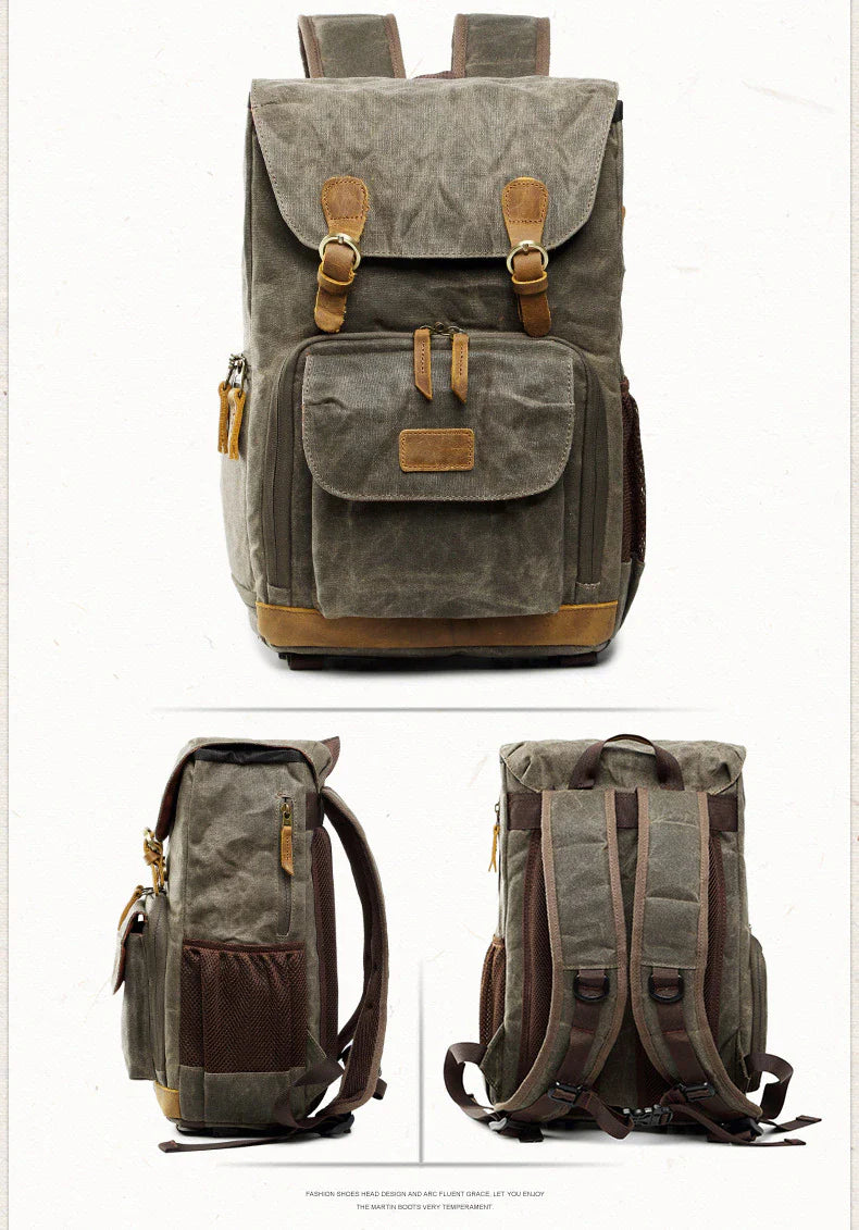 Photography SLR Camera Backpack Canvas Waterproof Bag