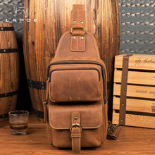 Load image into Gallery viewer, Unique Leather Crossbody Sling Bag
