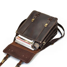 Load image into Gallery viewer, Retro Leather School Backpack

