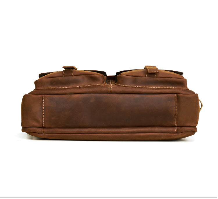 Classic Men Vintage Leather Business Briefcase