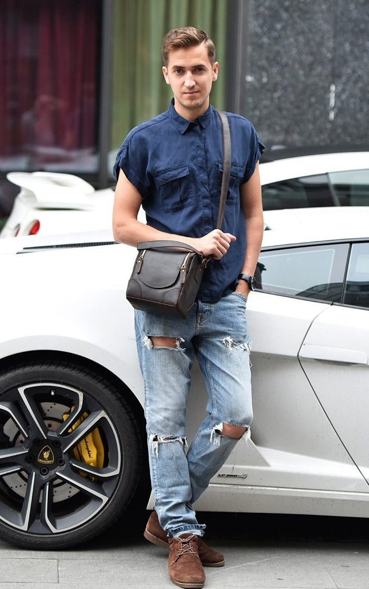 Small Leather Camera Bag - Leather Camera Lens Case