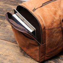 Load image into Gallery viewer, Men&#39;s Leather Travel Duffel Bag
