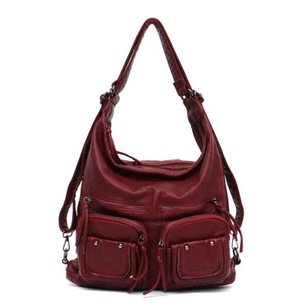 Large Soft Casual Women Bags School Backpack PU Leather Bag