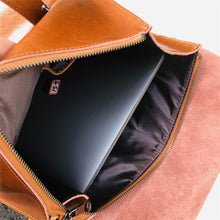 Load image into Gallery viewer, Brown Large Leather Backpack
