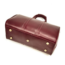 Load image into Gallery viewer, Burgundy Shoulder Leather Travel Weekender Duffel Bag
