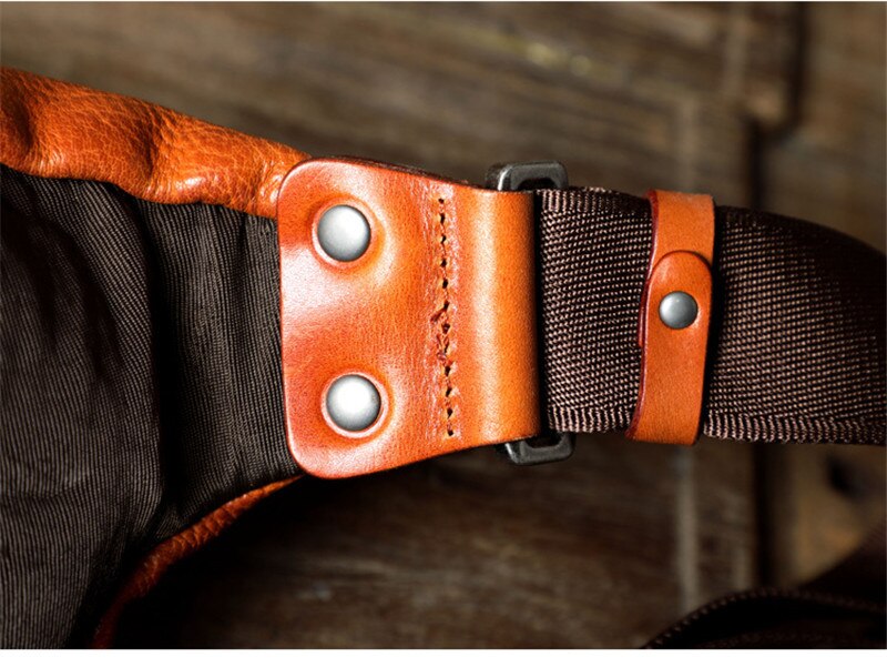 Cowhide Leather Sling Bag for Men