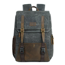 Load image into Gallery viewer, Shockproof DSLR Backpack Waterproof Waxed Canvas Camera Bag
