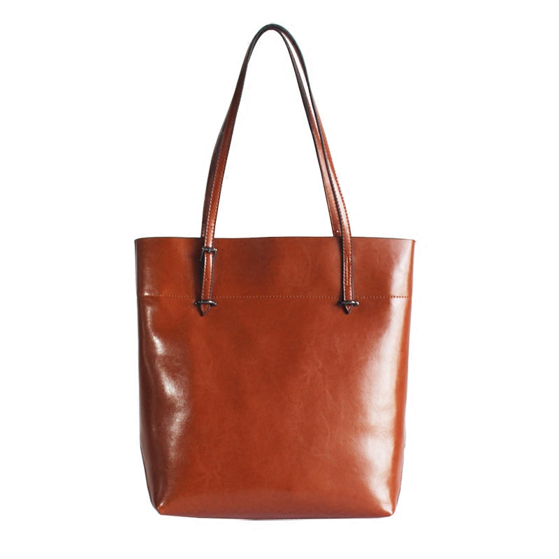 Simple Leather Tote Bag Shoulder Bag for Women