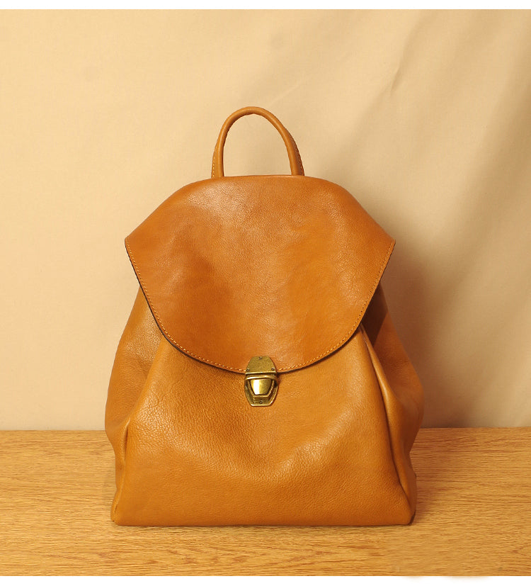 Simple Classic Vintage Leather Backpack