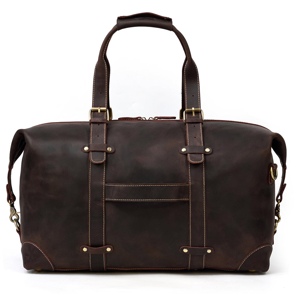 Crazy Horse Travel Weekender Leather Duffel Bag