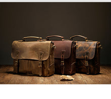 Load image into Gallery viewer, Men&#39;s Vintage Leather Business Briefcase
