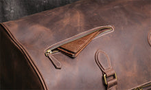 Load image into Gallery viewer, Cowhide Leather Overnight Travel Weekender Duffel Bag
