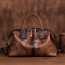 Load image into Gallery viewer, Tote Bag Top Handle Shoulder Bag Medium Designer Retro Leather Handbag for Women
