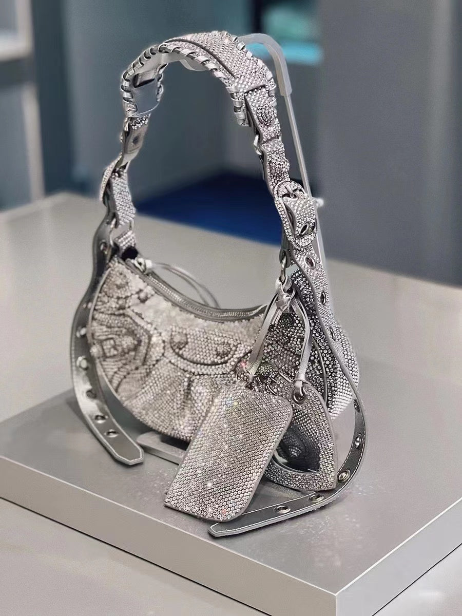 Shoulder Bag With Rhinestones