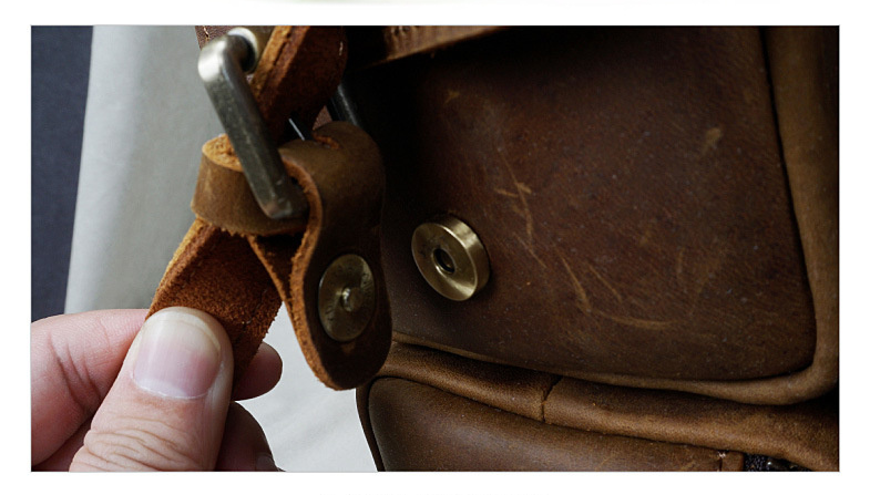 Large Leather Travel Briefcase