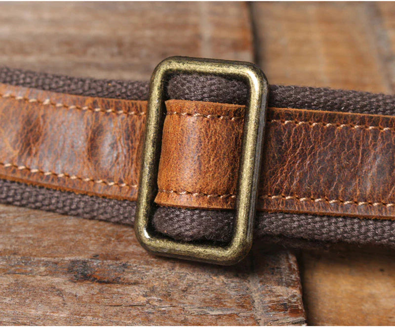 Classic Leather Crossbody Sling Bag for Men