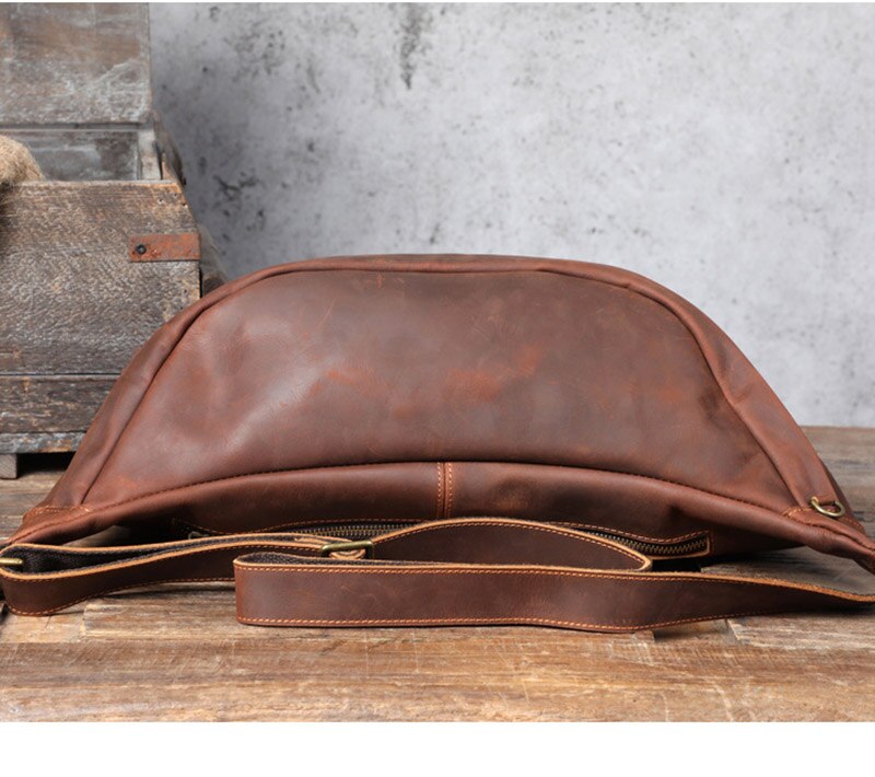 Large Leather Shoulder Cross Body Sling Bag