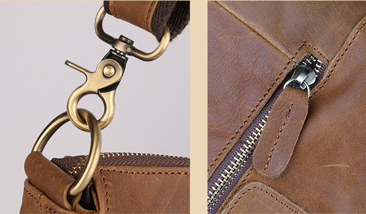 Men's Leather Business Briefcase for 17" Laptop