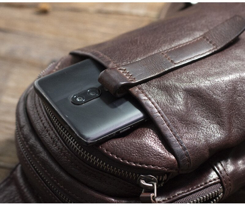 Mens Leather Cross Body Sling Bag