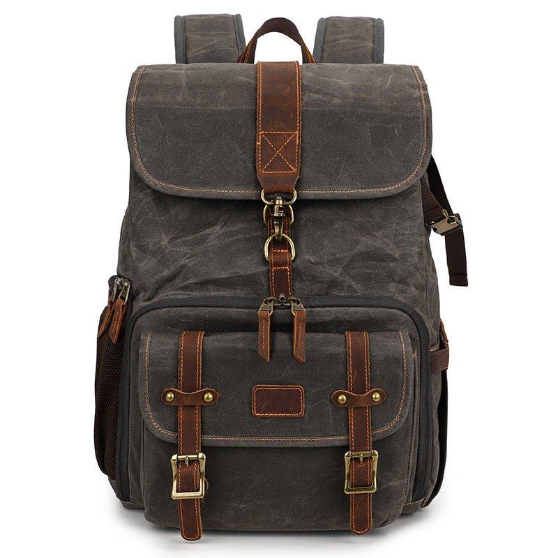 Waterproof Canvas Camera Backpack Photography Bag