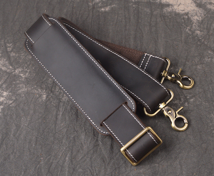 Classic Leather Duffel Bag with Shoes Compartment Travel Weekender Bag