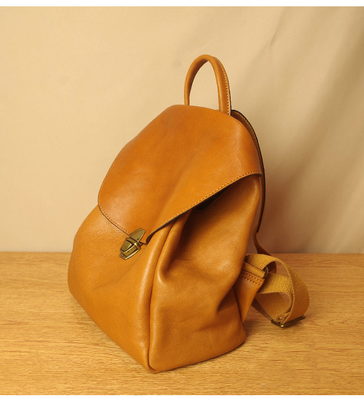 Simple Classic Vintage Leather Backpack