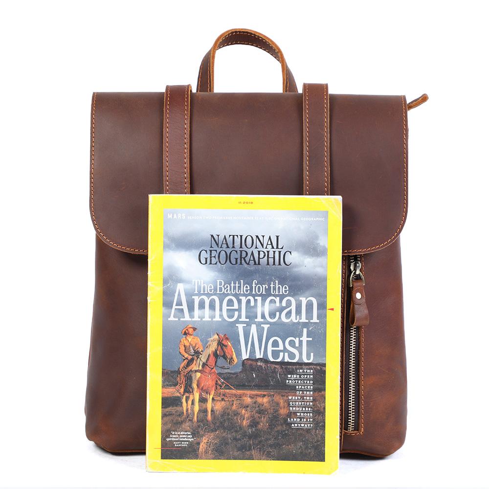 Small Leather School  Backpack