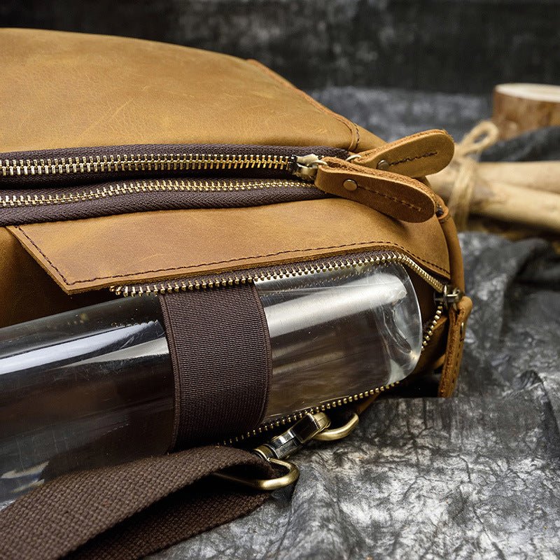 Leather Sling Crossbody Shoulder Bag