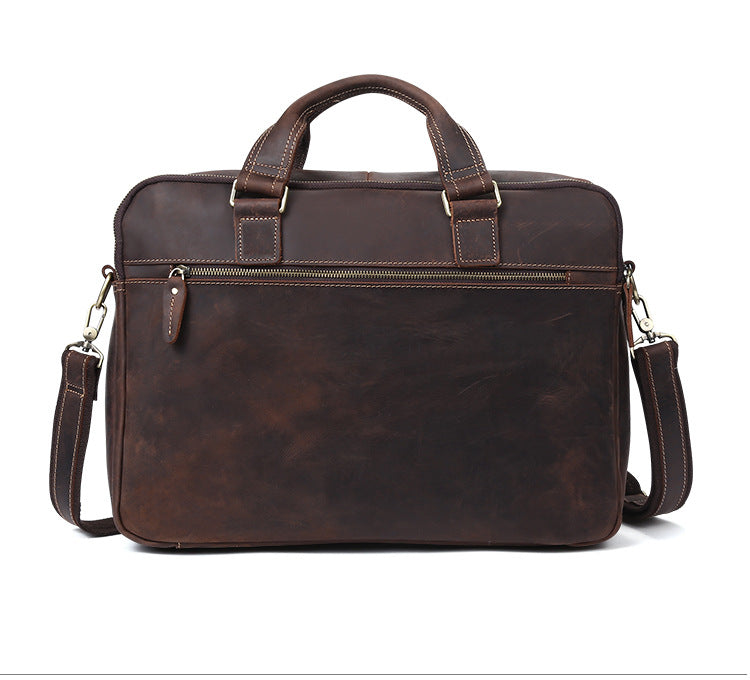 Classic Men Vintage Leather Business Briefcase
