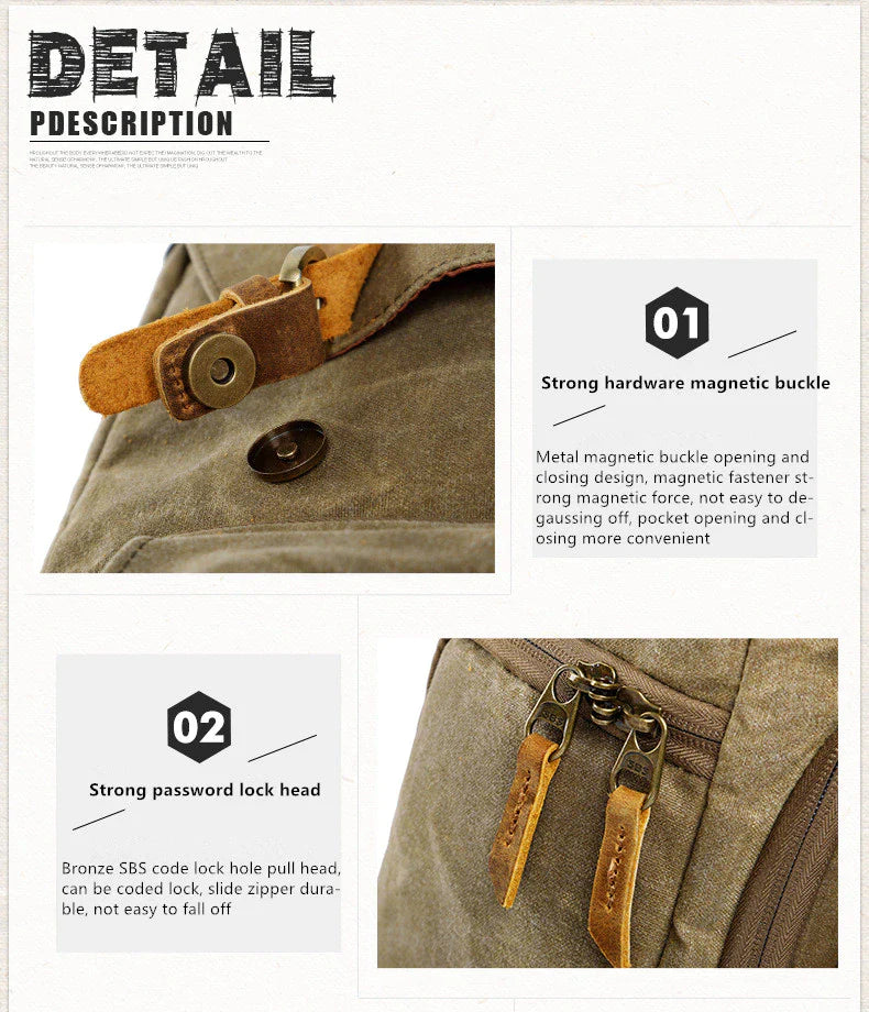 Photography SLR Camera Backpack Canvas Waterproof Bag