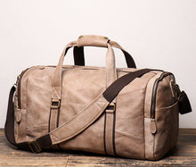 Load image into Gallery viewer, Men&#39;s Leather Travel Duffel Bag
