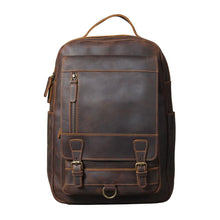 Load image into Gallery viewer, Large Handmade Leather School Backpack
