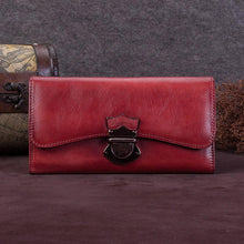 Load image into Gallery viewer, Women&#39;s Trifold Leather Long Wallet Purse Clutch

