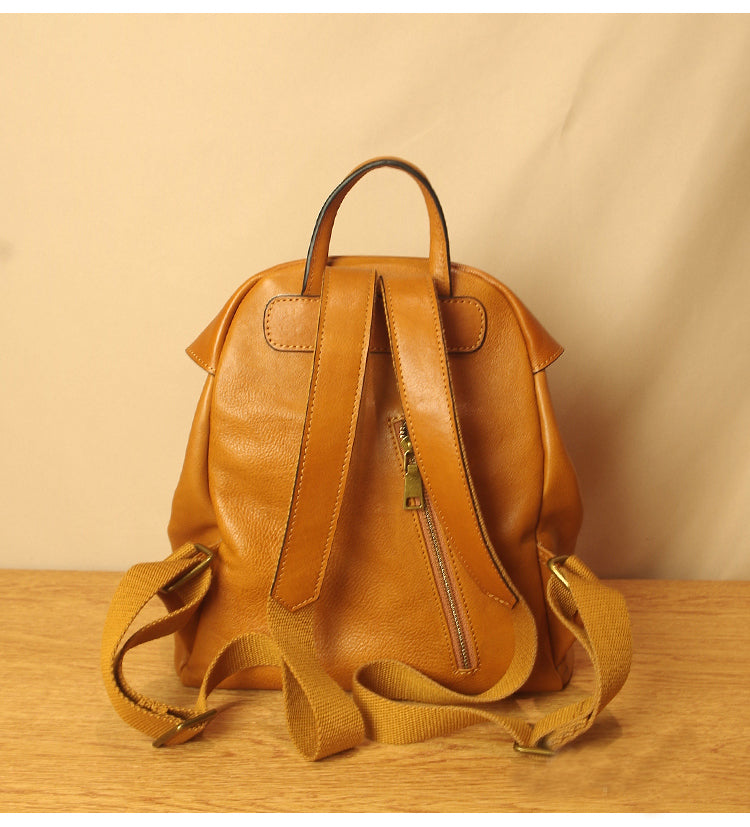 Simple Classic Vintage Leather Backpack