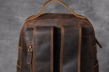 Load image into Gallery viewer, Large Handmade Leather School Backpack
