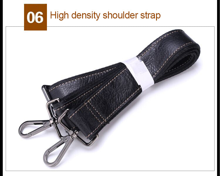 Black Full Grain Travel Weekender Duffel Bag for Men