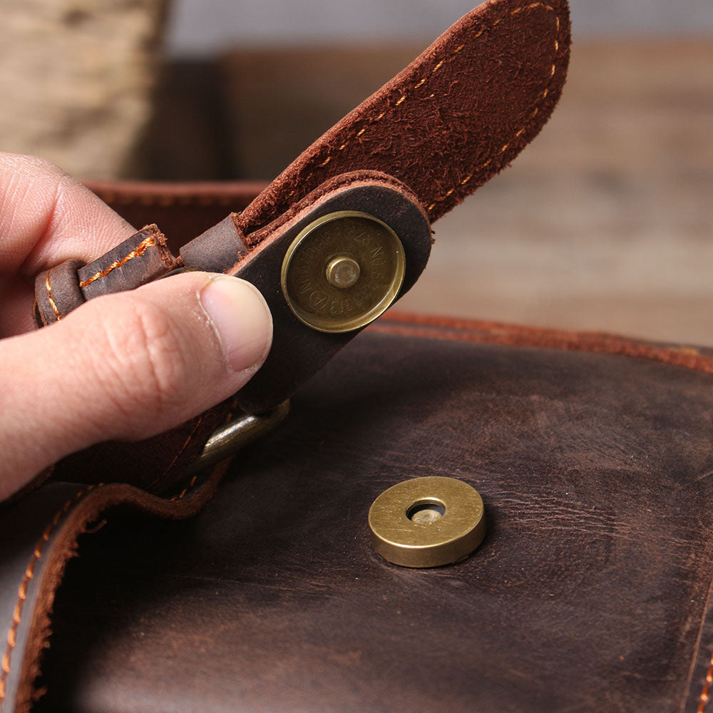 Classic Full Grain Leather School Backpack