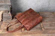 Load image into Gallery viewer, Brown Leather Tote Bag
