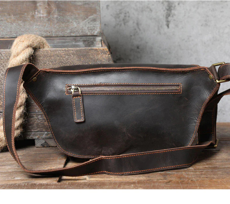 Stylish Vintage Leather Cross Body Bag for Men