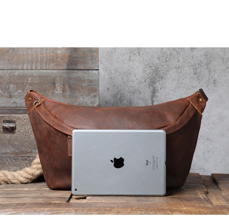 Large Leather Shoulder Cross Body Sling Bag