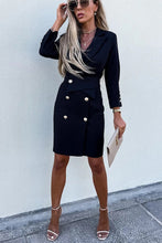 Load image into Gallery viewer, Double Breasted Long Sleeve Mini Blazer Dress
