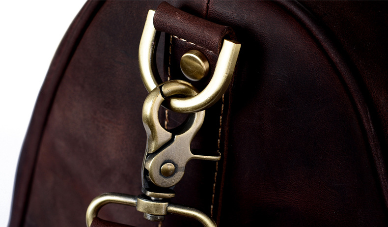 Retro Leather Portable Travel Duffel Bag