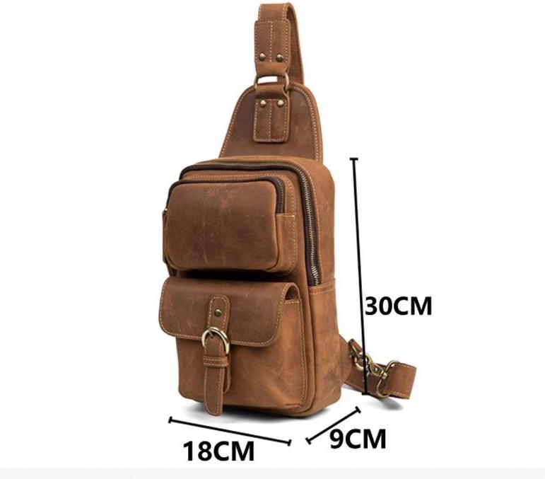 Unique Leather Crossbody Sling Bag