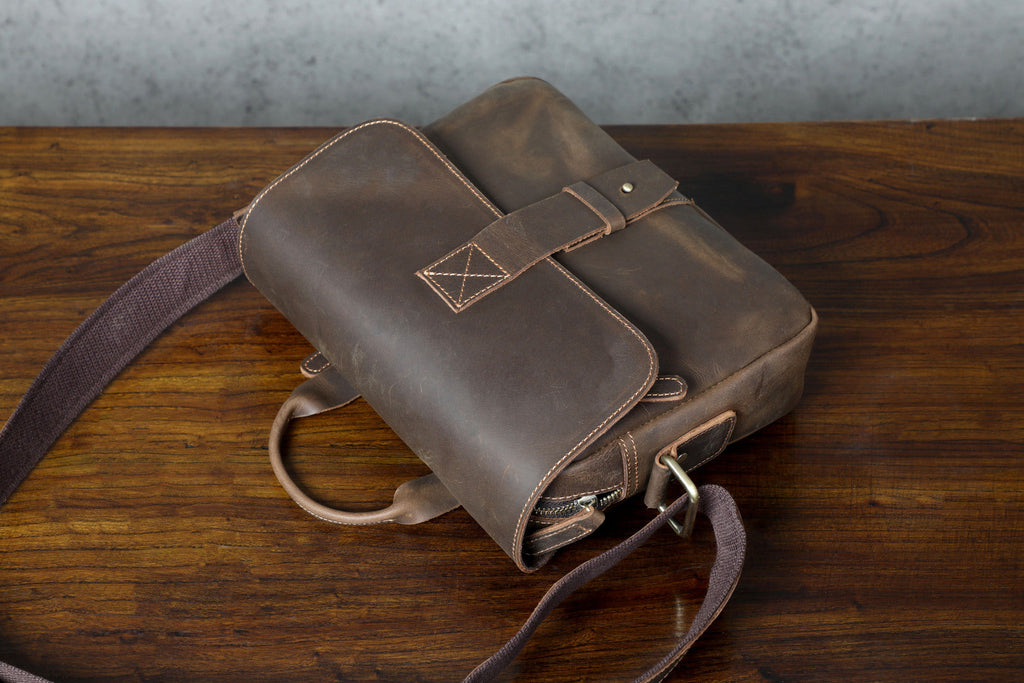 Retro Small Brown Messenger Shoulder Bag